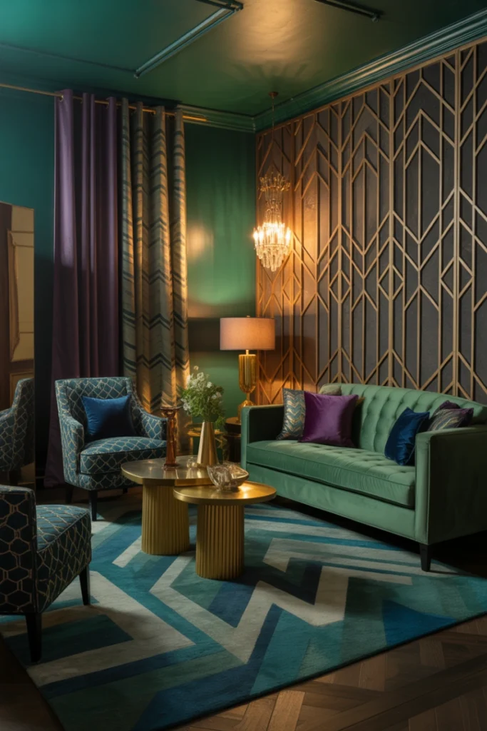 Art Deco Inspired Living Room