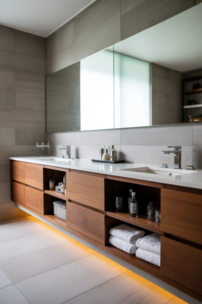 Custom Built-In Vanity Cabinets for Personalized Storage