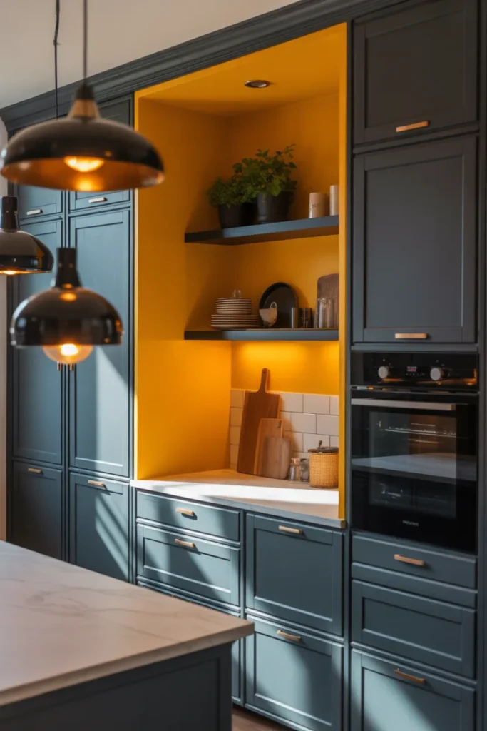 Mustard Yellow and Charcoal