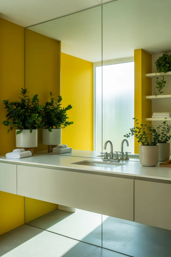 Bright Yellow Accent Wall