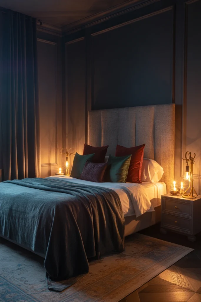 Moody Dark Gray Bedroom