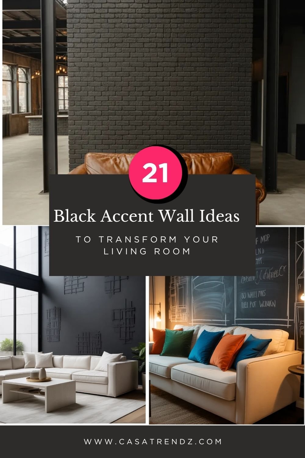 21 Black Accent Wall Ideas to Transform Your Living Room