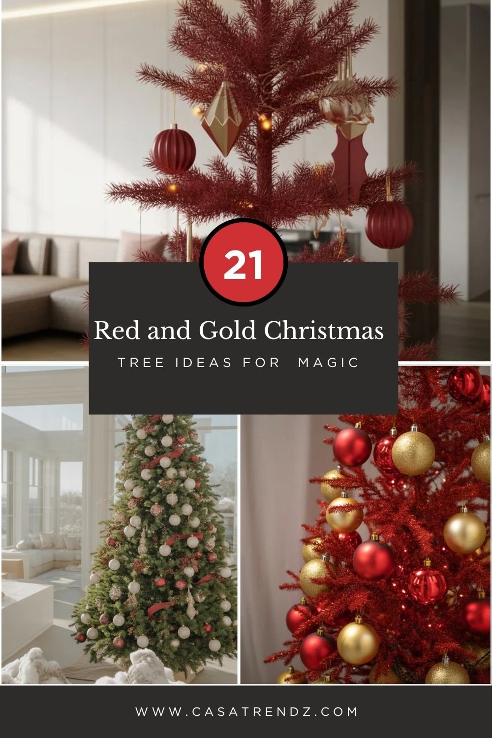 21 Red and Gold Christmas Tree Ideas for 2025 Magic