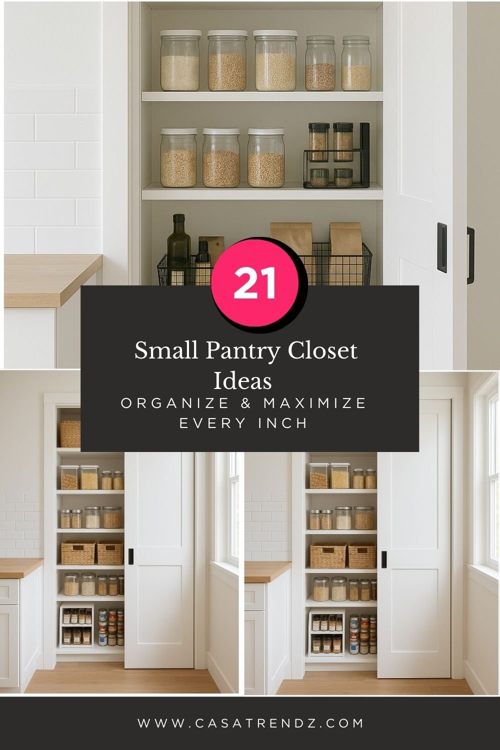 21 Small Pantry Closet Ideas to Organize & Maximize Every Inch