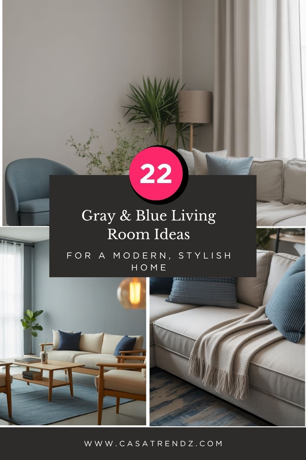22 Gray & Blue Living Room Ideas for a Modern, Stylish Home
