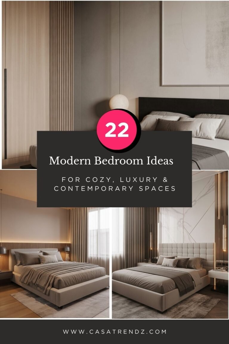 22 Modern Bedroom Ideas for Cozy, Luxury & Contemporary Spaces