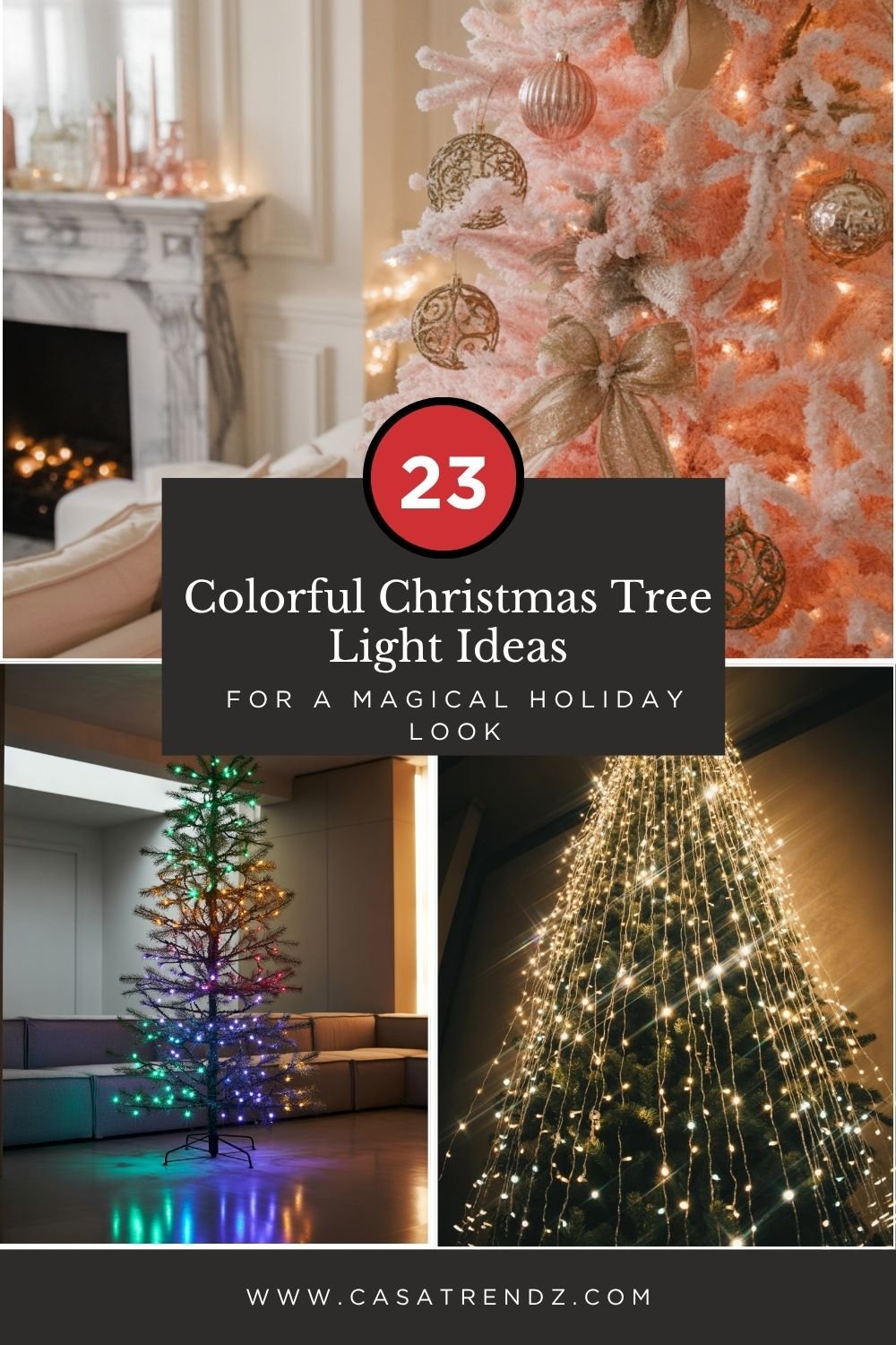 23 Colorful Christmas Tree Light Ideas for a Magical Holiday Look