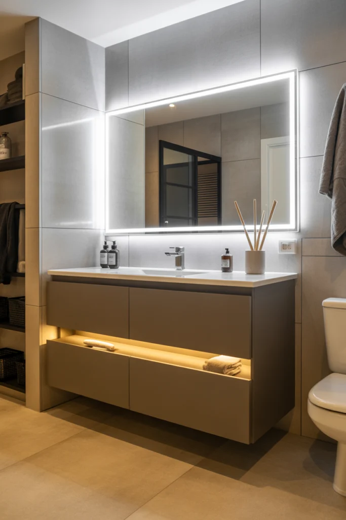 Vanity Cabinets with Integrated Lighting