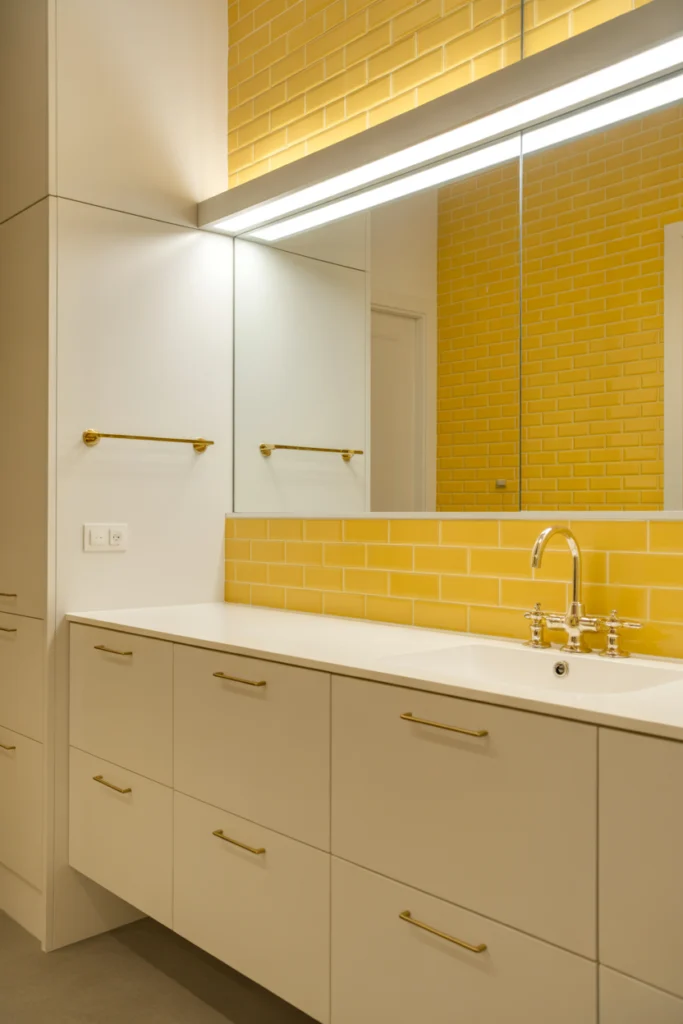 Yellow Tile Backsplash