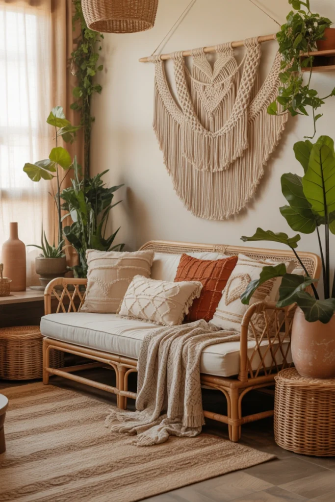 Earthy Boho Living Room