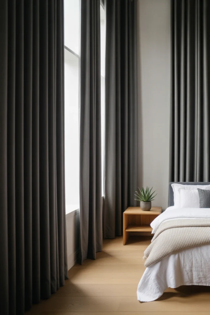 Gray Curtains for Soft Light Control