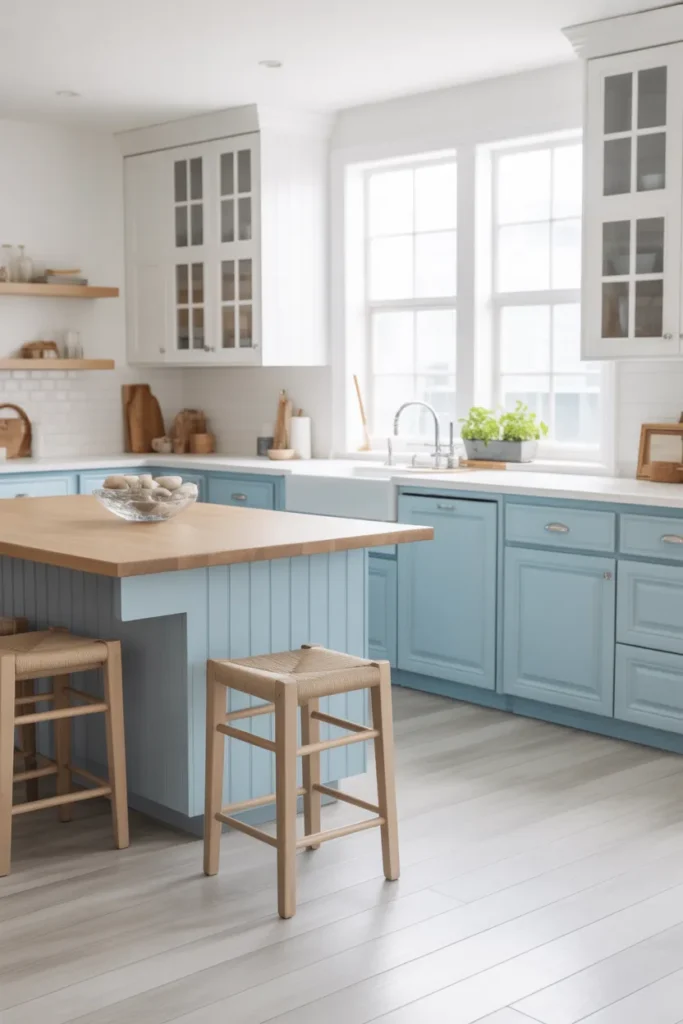 Soft Blue and White Coastal