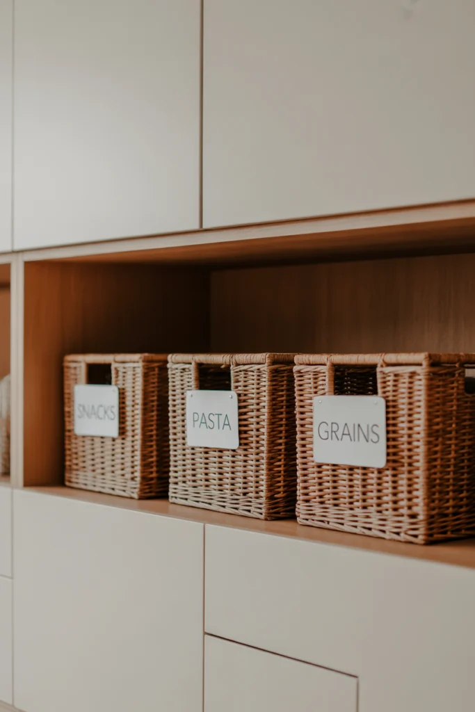 Utilize Matching Baskets and Bins