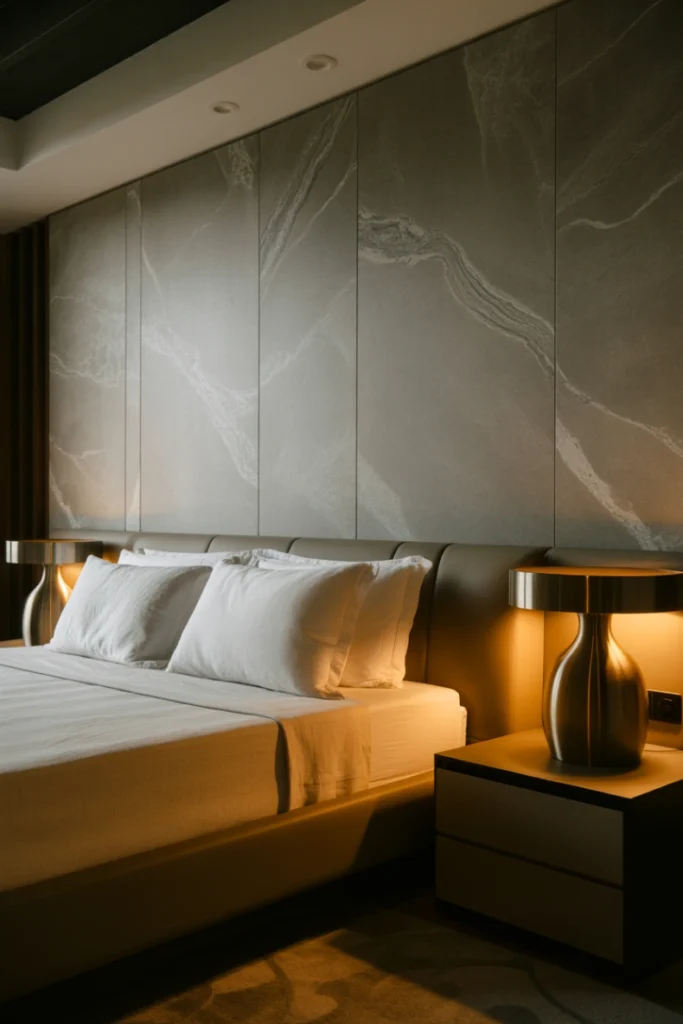 Marble-Effect Gray Wallpaper