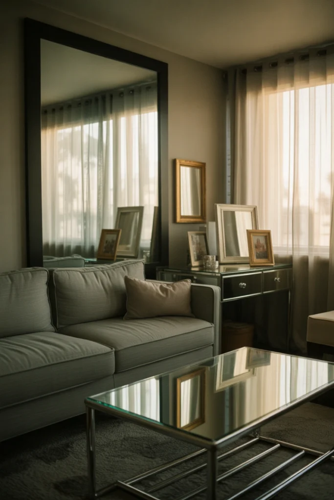 Add Mirrors Behind Furniture