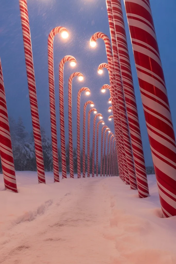 Candy Cane Light Poles