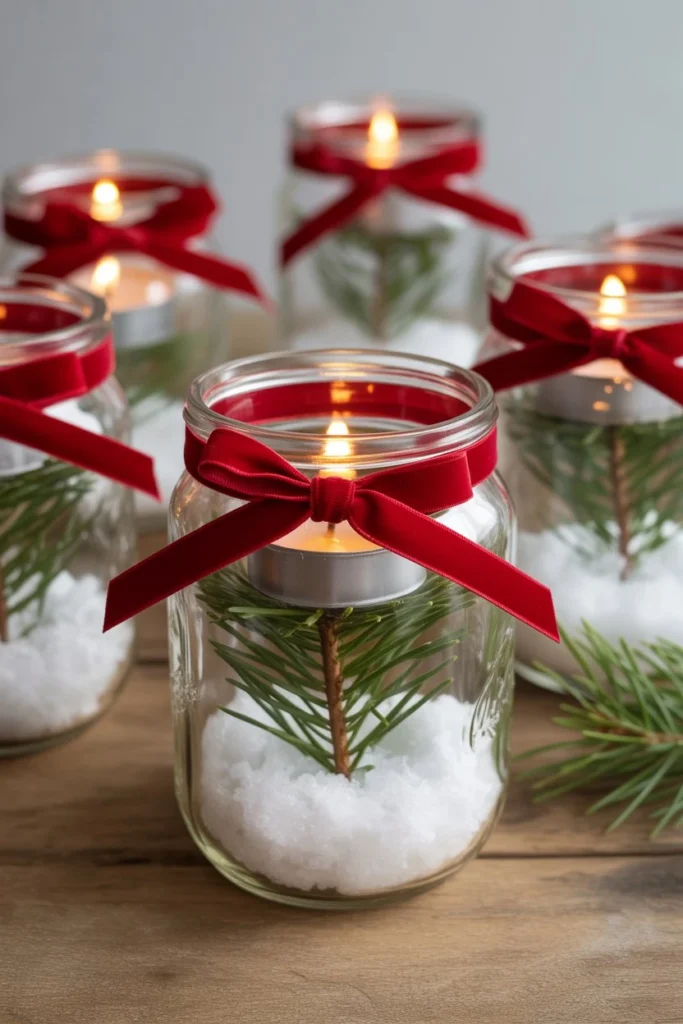 DIY Christmas Candle Holders