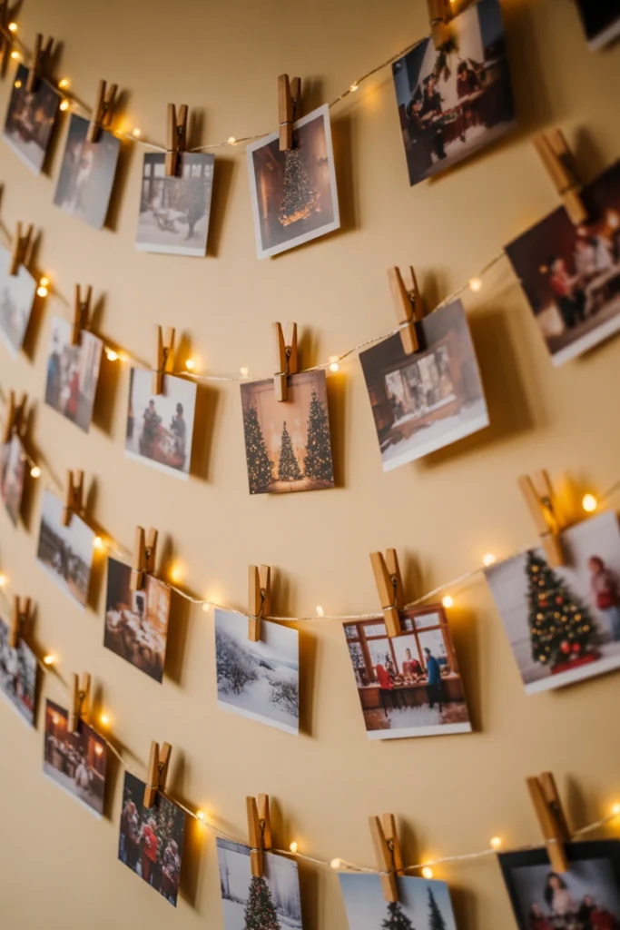 DIY Christmas Photo Wall