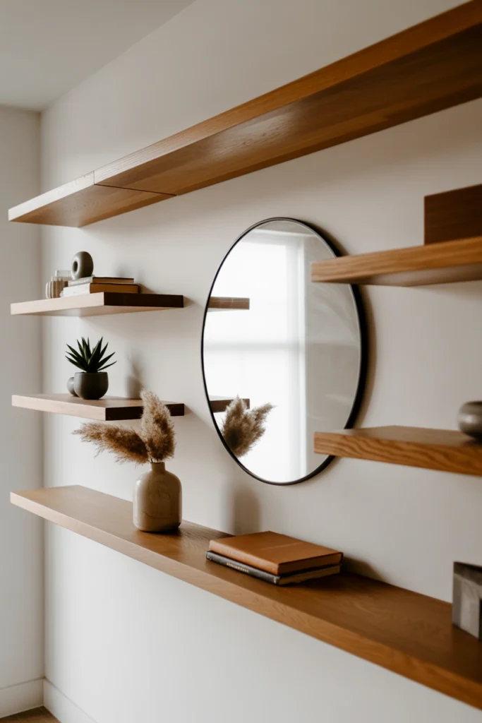 Floating Shelves for Functionality