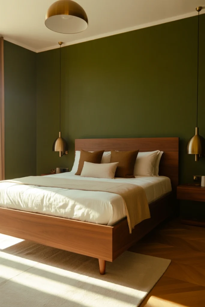 Forest Green and Walnut Brown