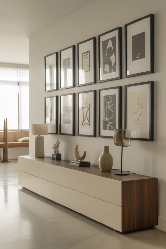 Gallery Wall with Modern Frames