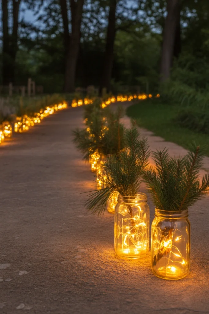 Mason Jar Lantern Path