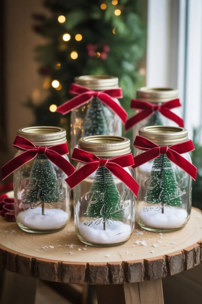 Mason Jar Snow Globes