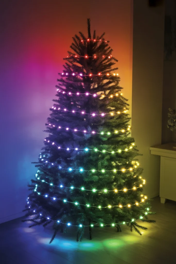 Rainbow Gradient Tree Lights