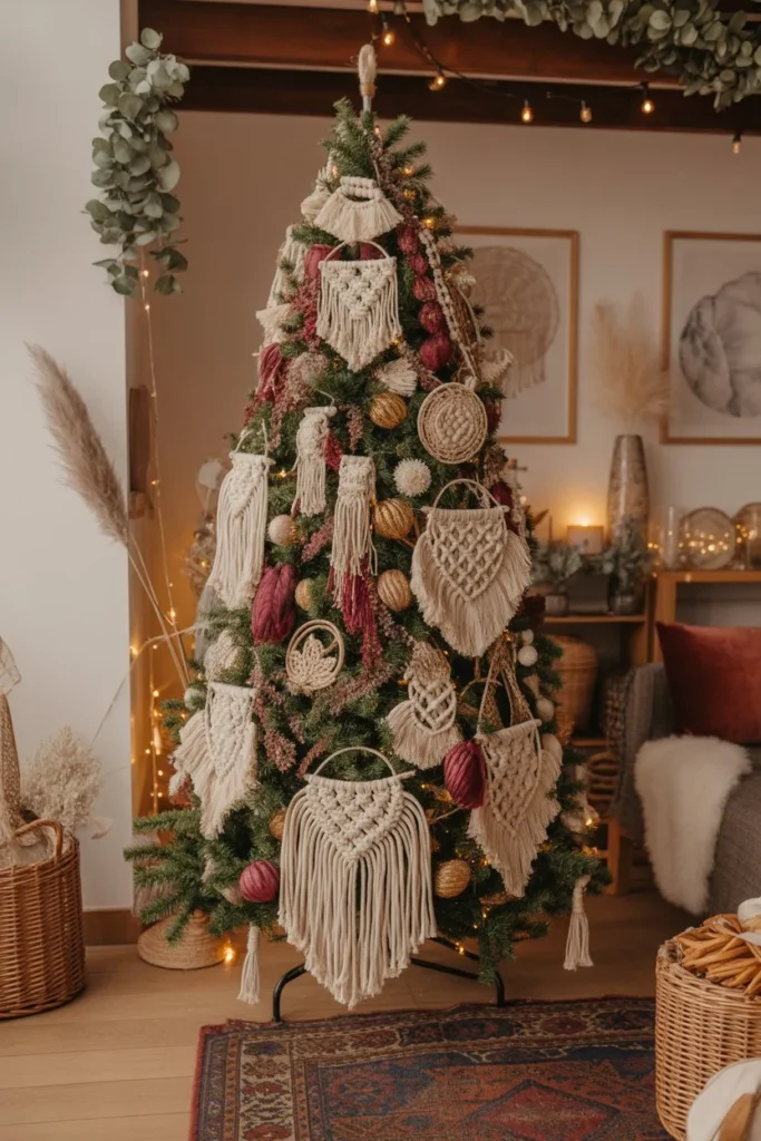 Red and Gold Boho Tree