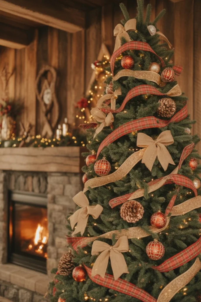 Rustic Red and Gold Woodland Tree