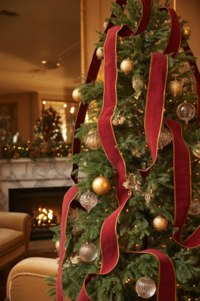 Vintage Glam Red and Gold Tree