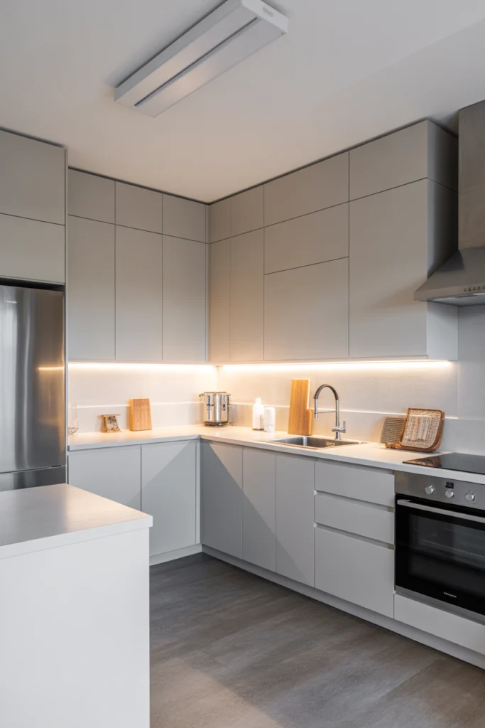 Light Gray Minimalist Kitchen