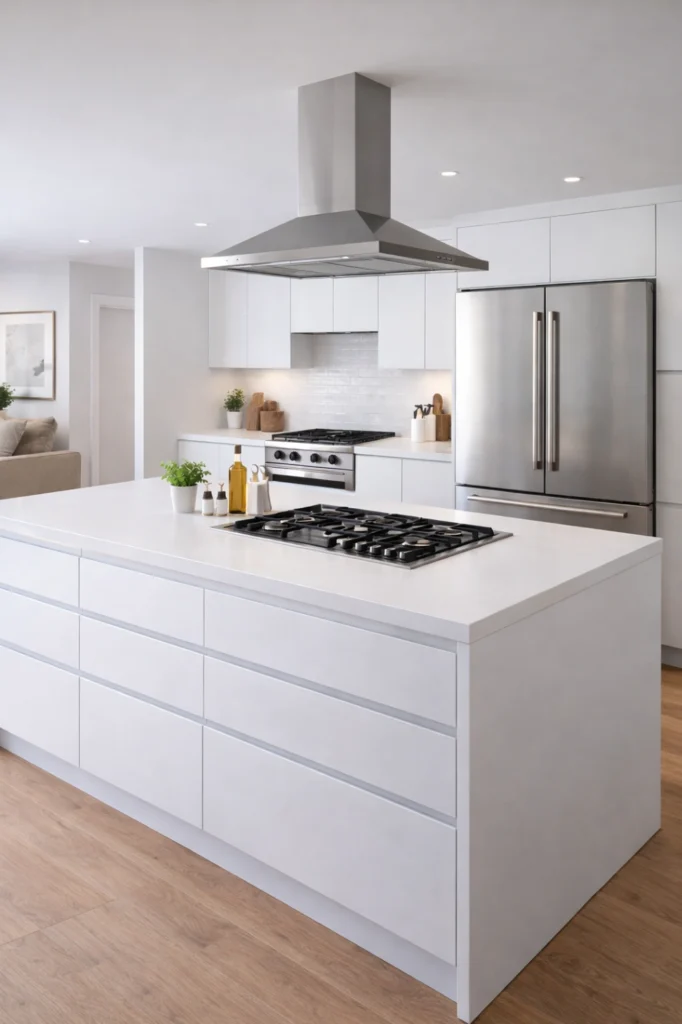 Kitchen Island with Cooktop