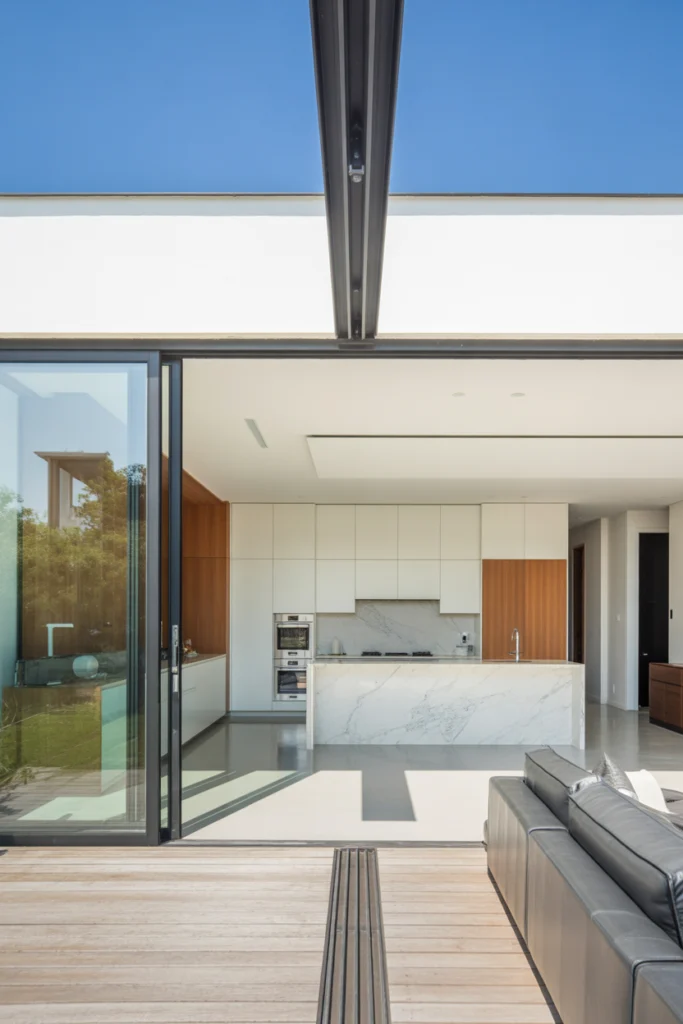 Glass Sliding Doors to Extend Space