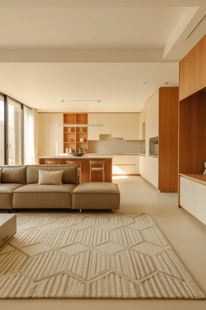 Textured Rugs to Ground the Living Area