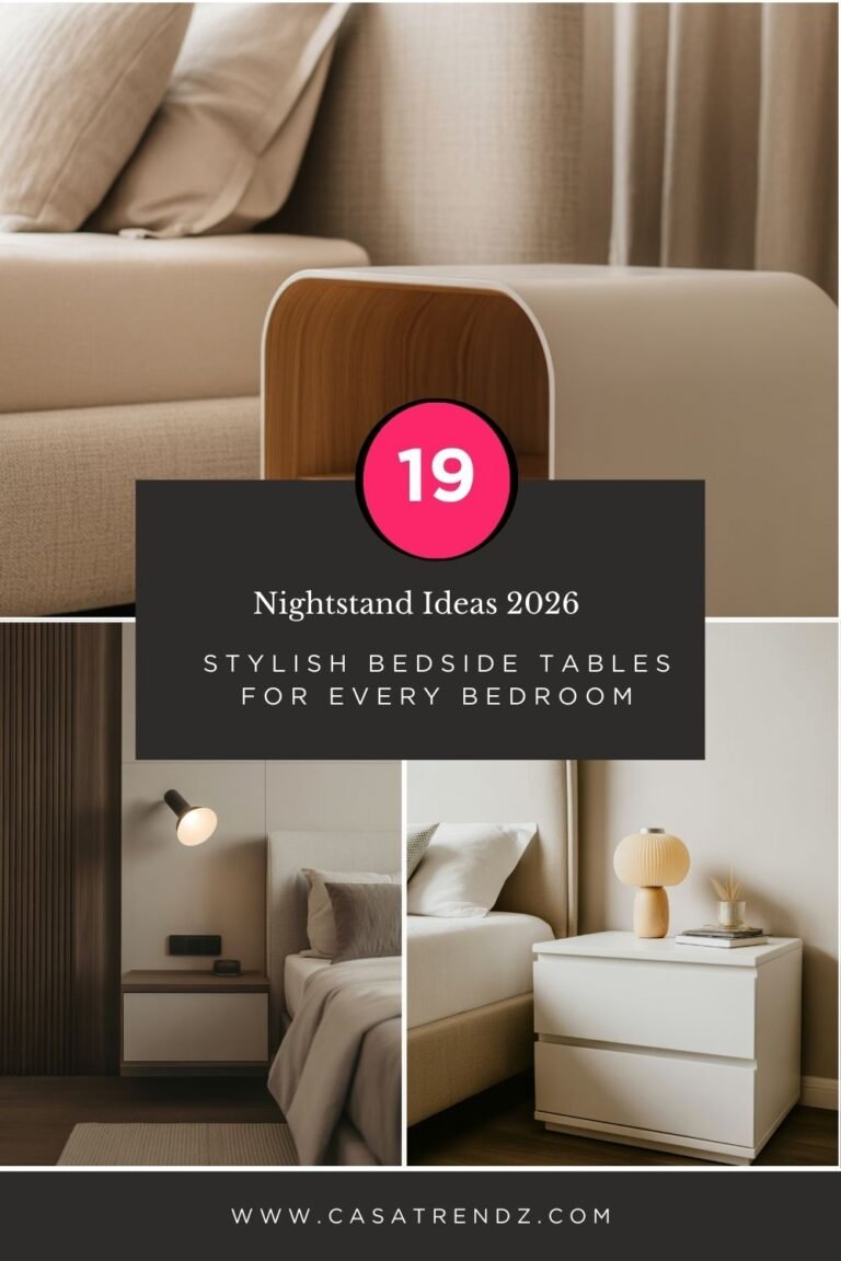 19 Nightstand Ideas 2026: Stylish Bedside Tables for Every Bedroom