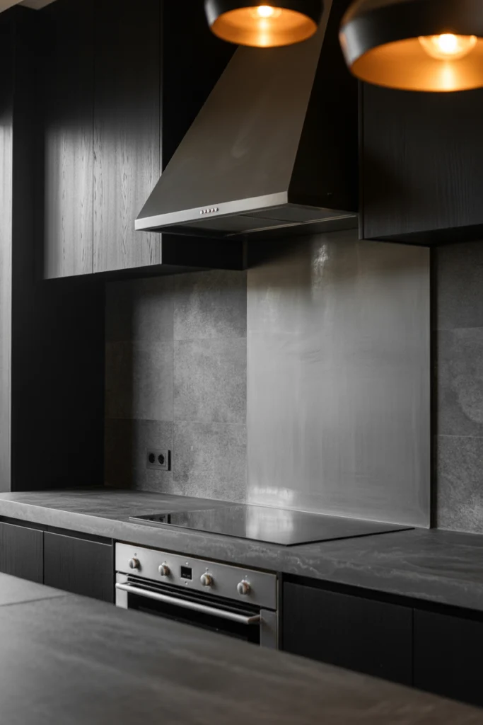 Dark Gray Monochrome Kitchen