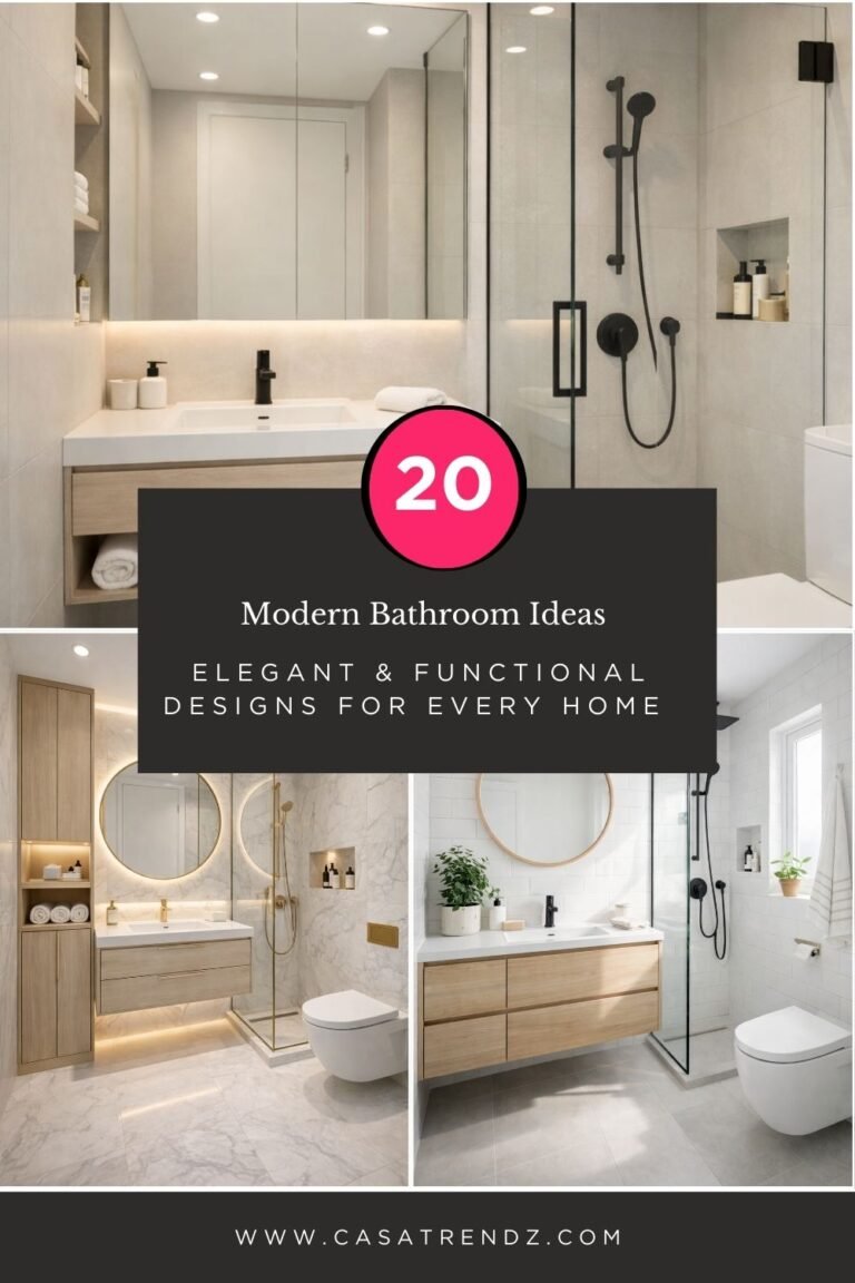 20 Modern Bathroom Ideas – Elegant & Functional Designs for Every Home