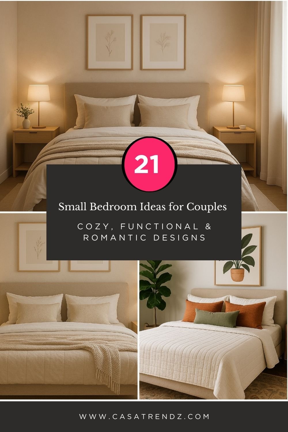 21 Small Bedroom Ideas for Couples – Cozy, Functional & Romantic Designs