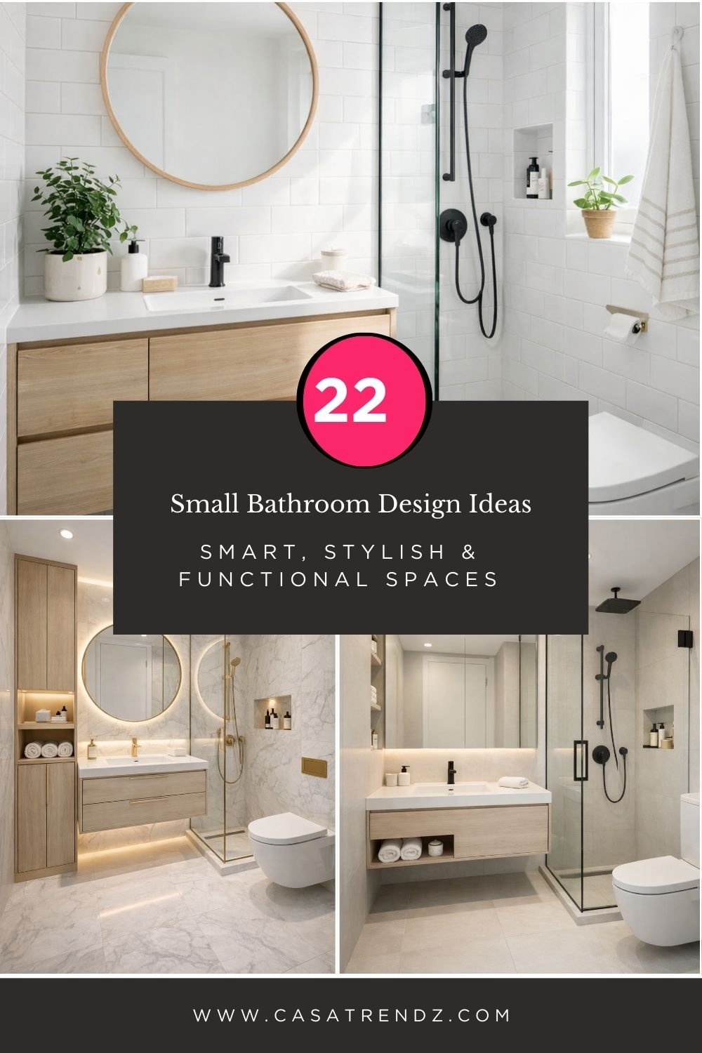 22 Small Bathroom Design Ideas – Smart, Stylish & Functional Spaces