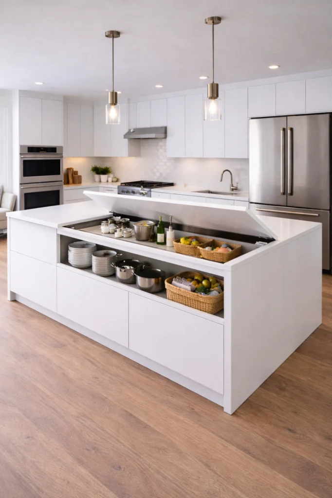  Kitchen Island with Hidden Storage