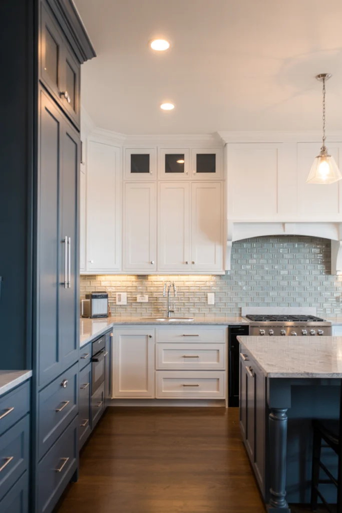 Gray and White Two-Tone Kitchen