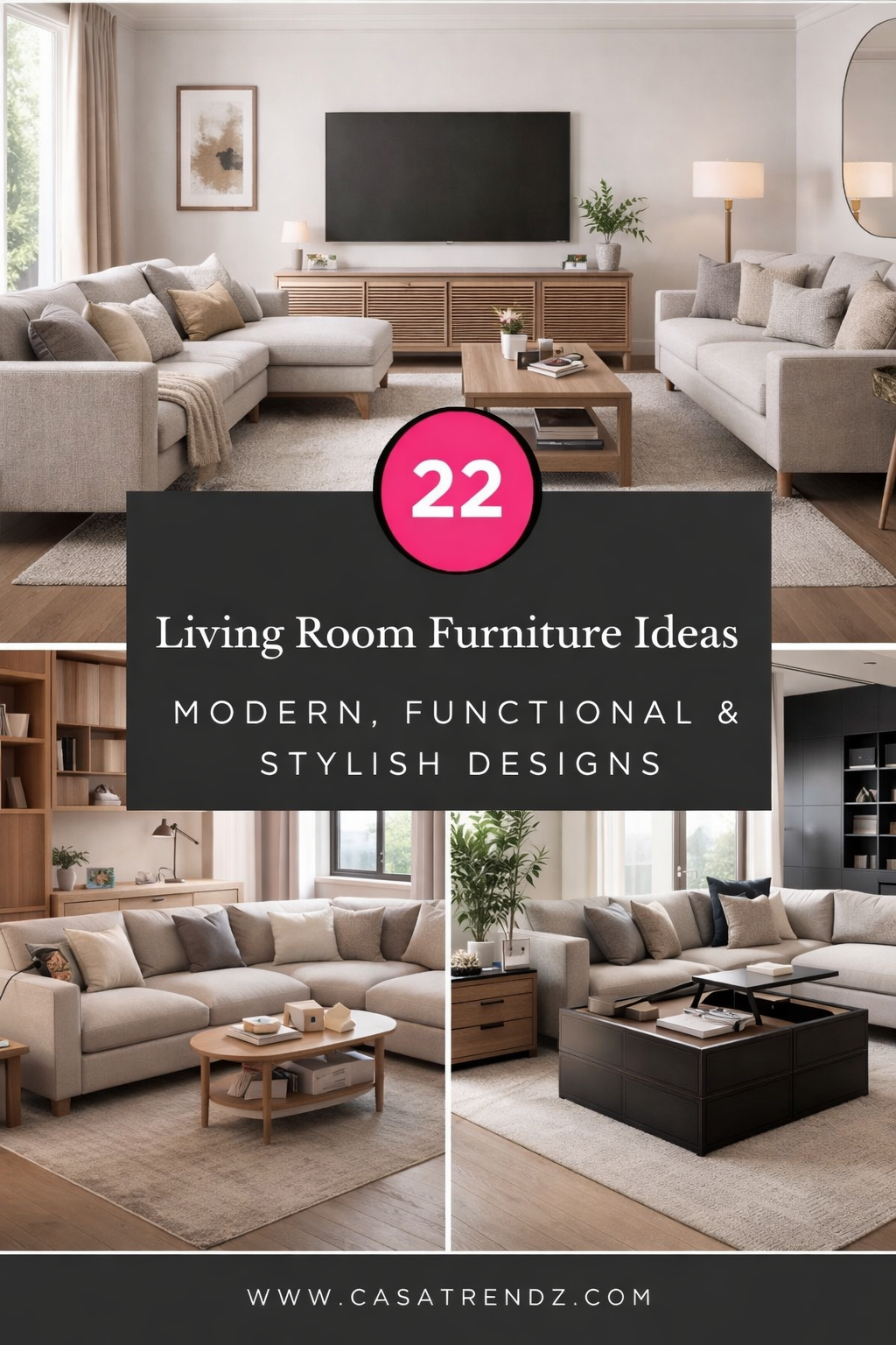 22 Living Room Furniture Ideas – Modern, Functional & Stylish Designs