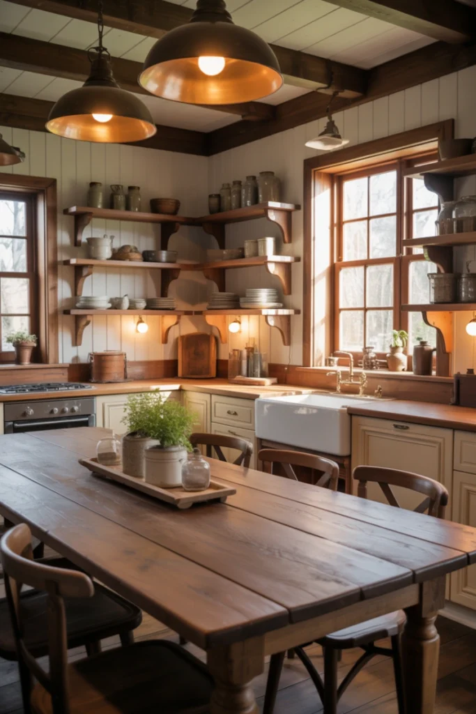 Farmhouse Kitchen-Dining Combo