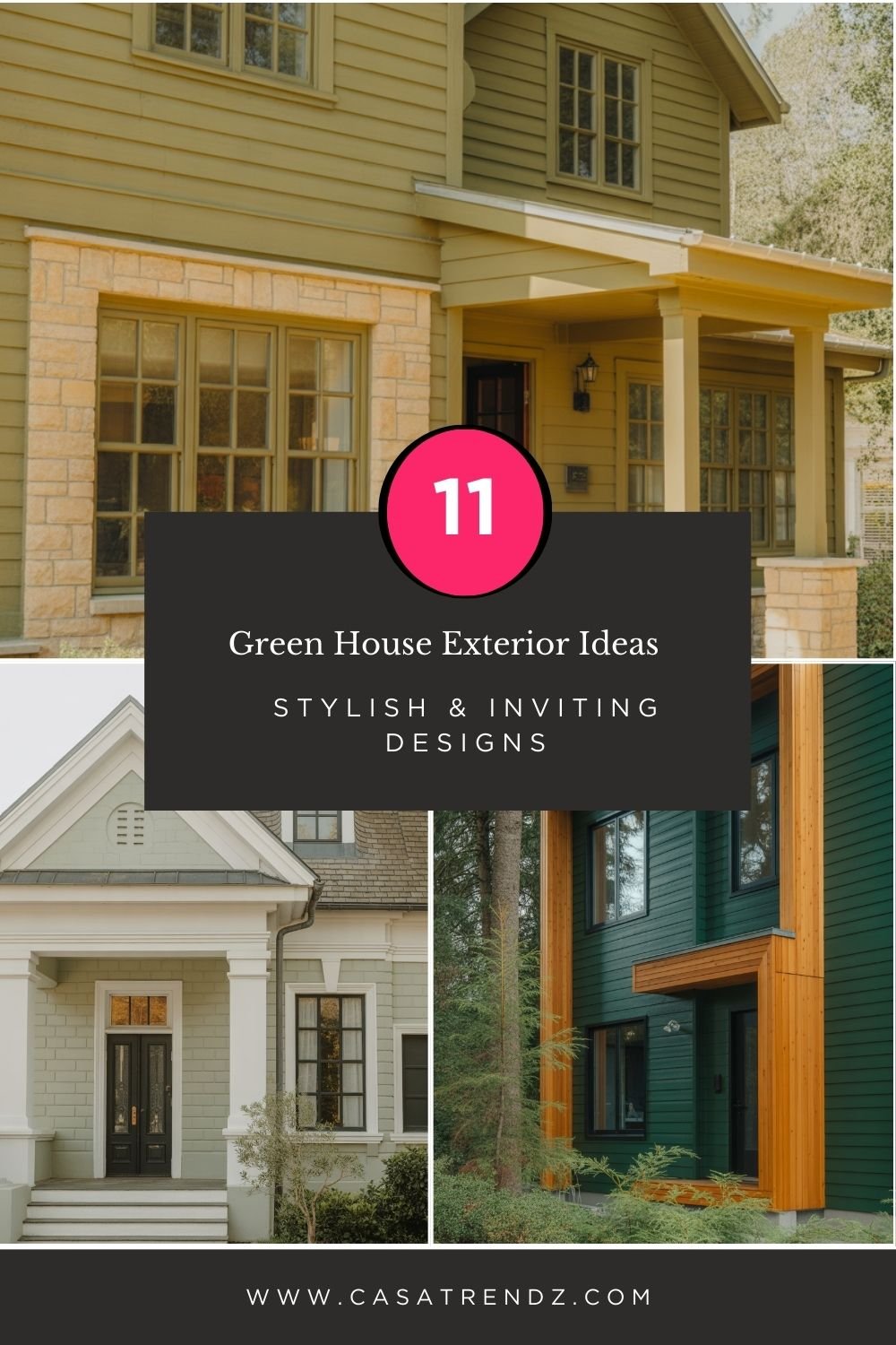11 Green House Exterior Ideas: Stylish & Inviting Designs
