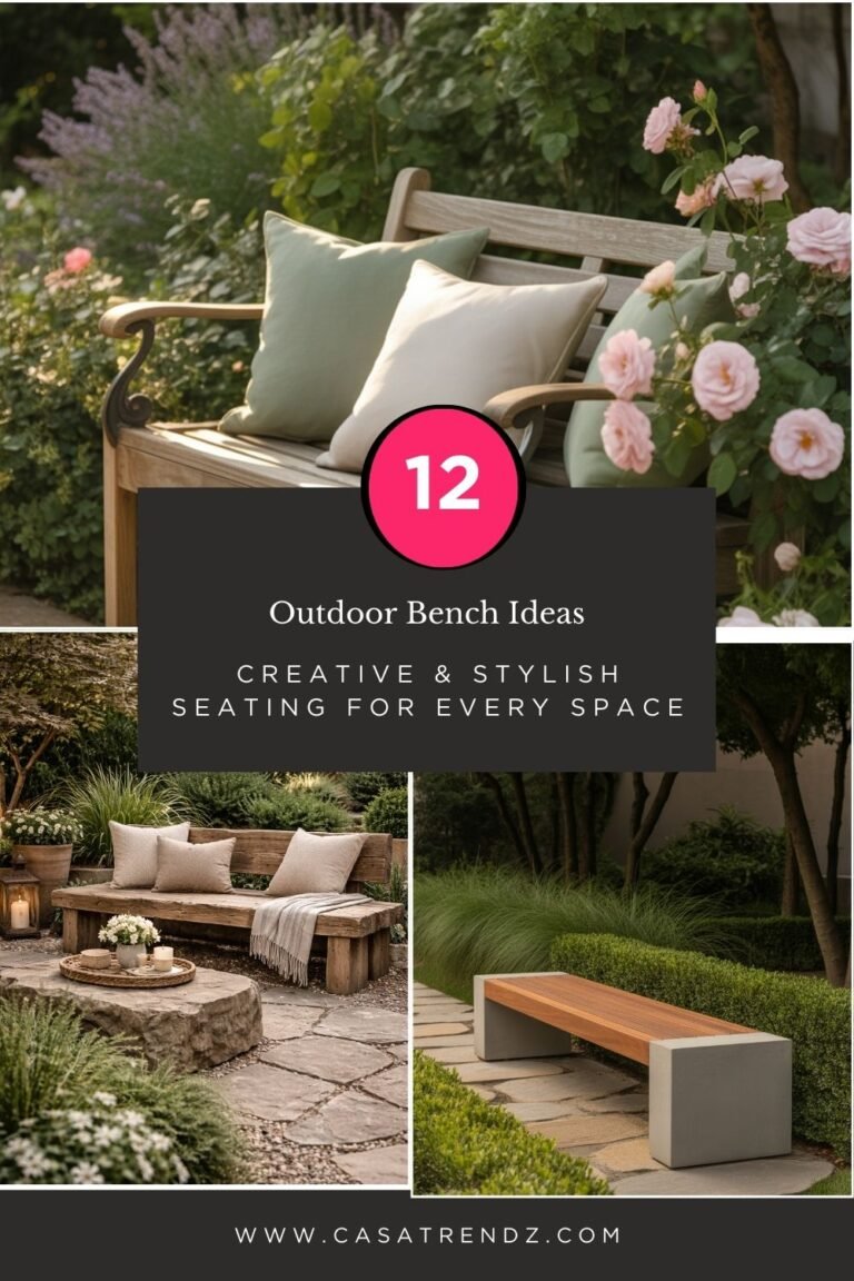 12 Outdoor Bench Ideas: Creative & Stylish Seating for Every Space