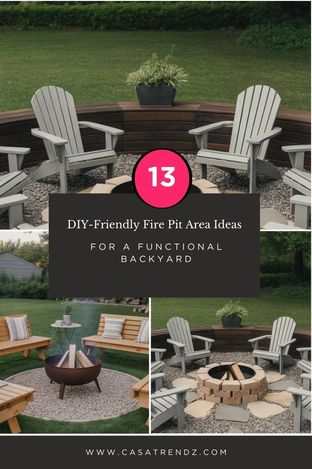 13 DIY-Friendly Fire Pit Area Ideas for a Functional Backyard