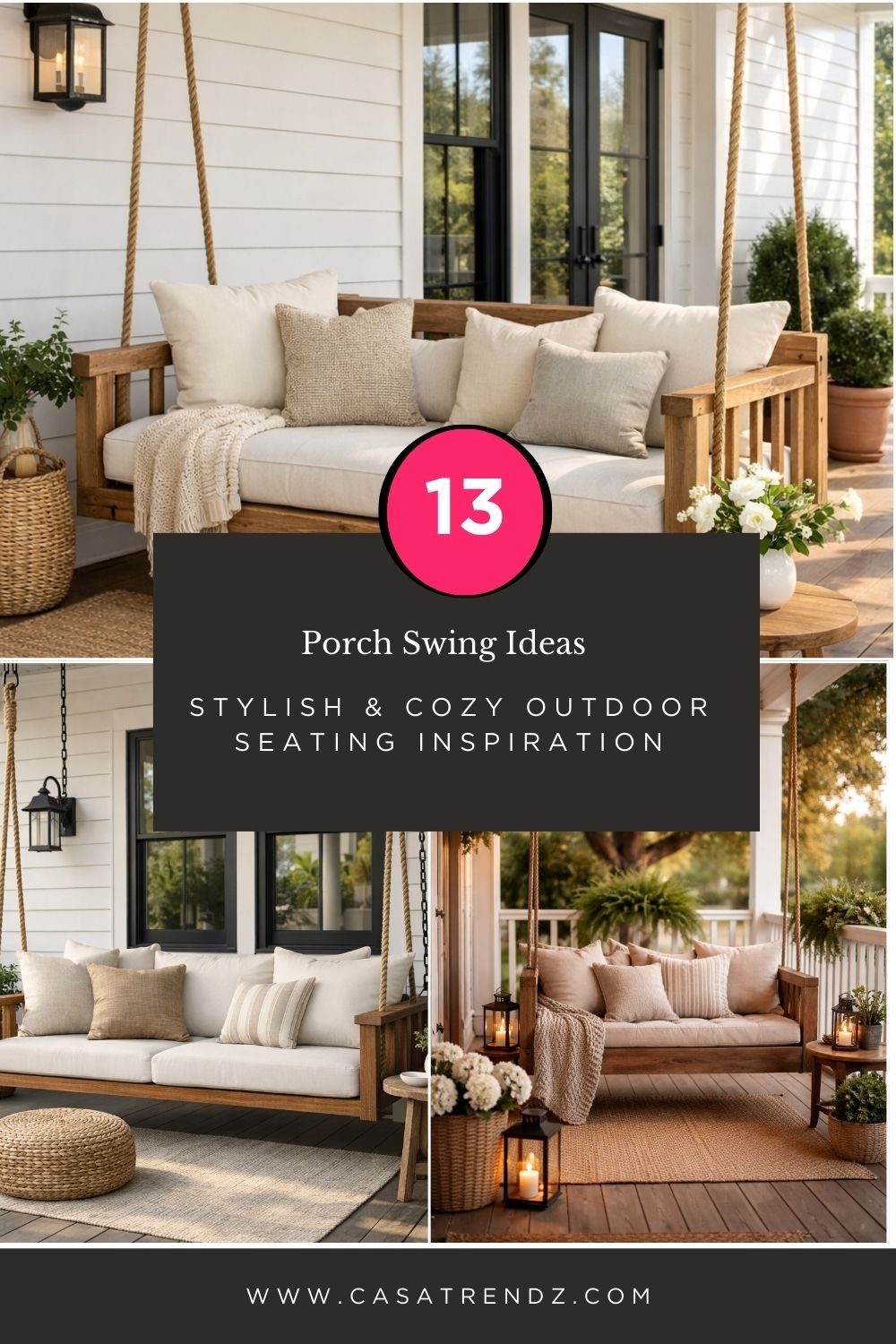 13 Porch Swing Ideas: Stylish & Cozy Outdoor Seating Inspiration