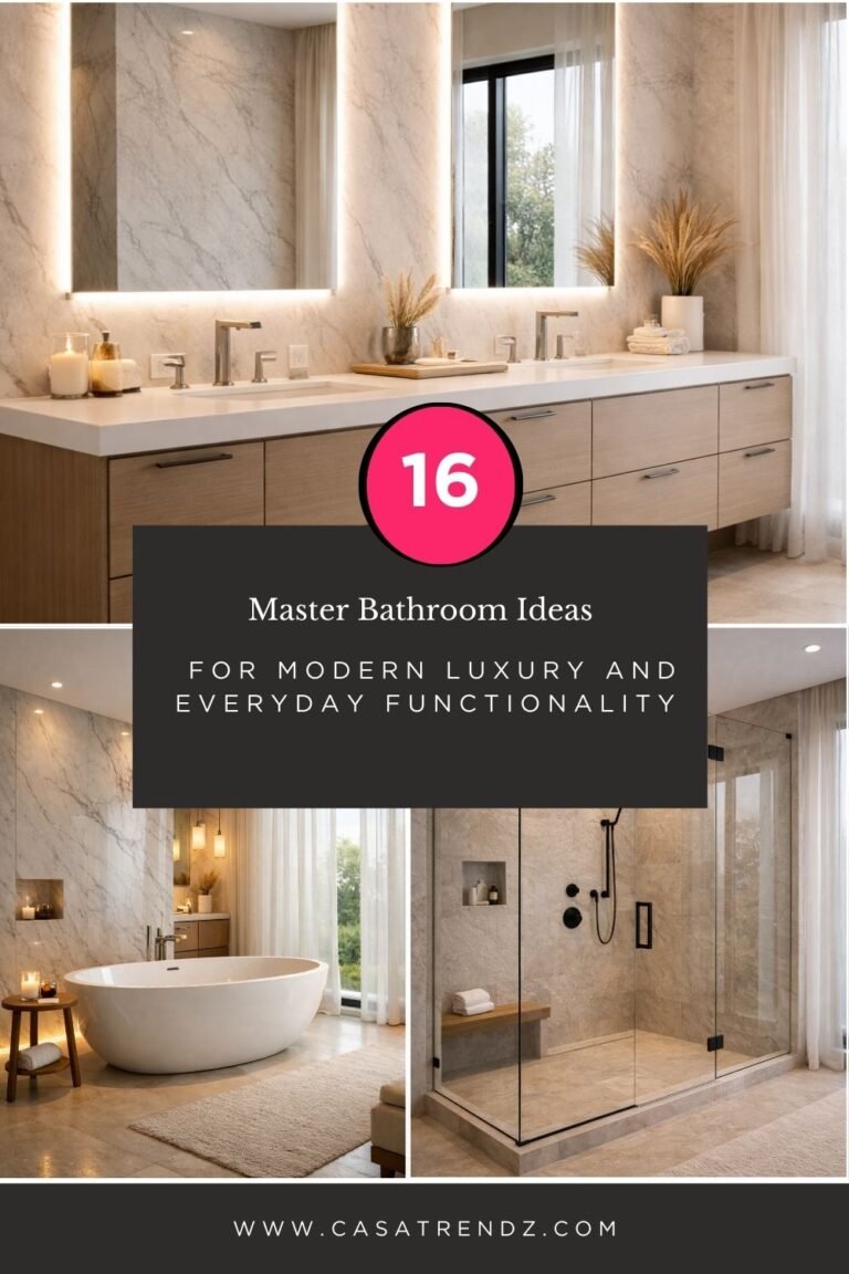 16 Master Bathroom Ideas for Modern Luxury and Everyday Functionality