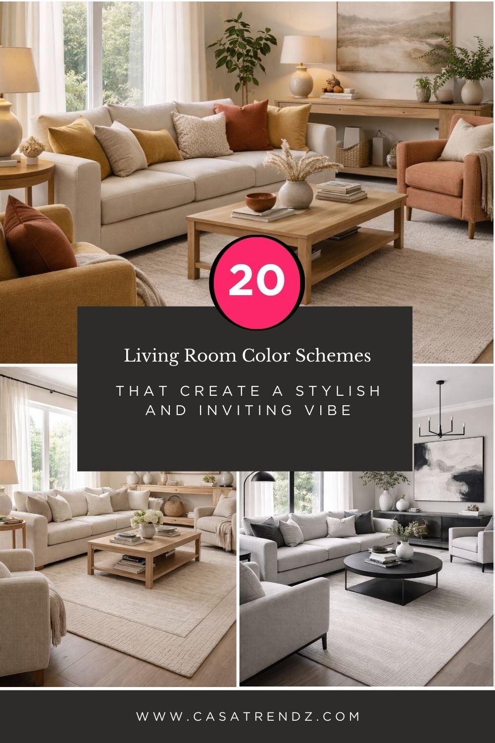 20 Living Room Color Schemes That Create a Stylish and Inviting Vibe